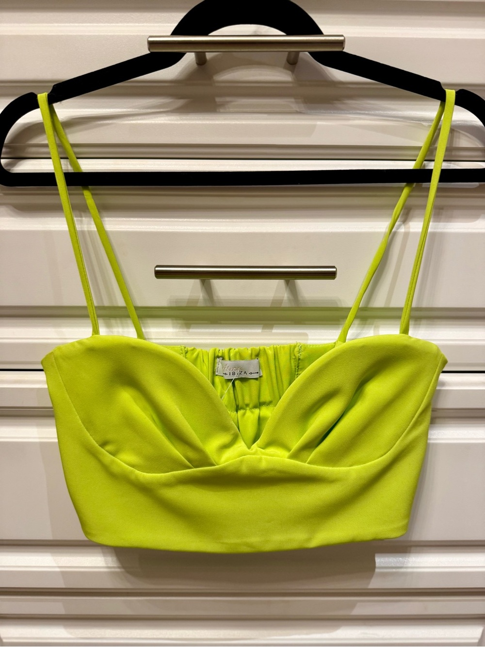 Lime bustier Ibiza crop top
